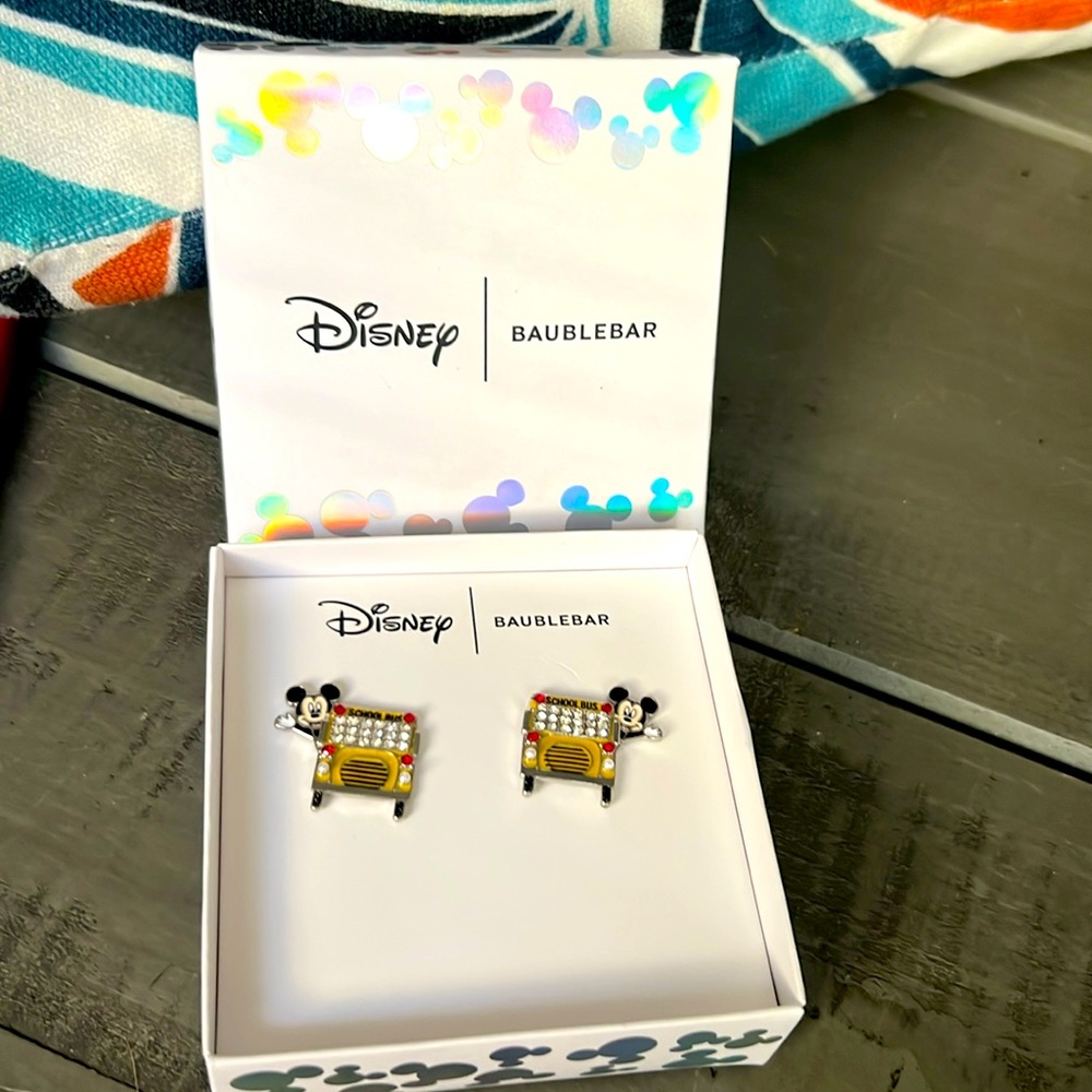 Disney Baublebar Mickey Schoolbus Earrings